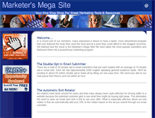 Tablet Screenshot of marketersmegasite.com
